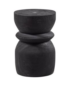 Kruk hout zwart 40xØ28cm