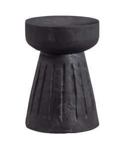 Tabouret Knorre bois noir 40xØ28cm