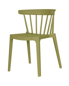 Chaise de jardin avec barreaux en plastique vert matcha