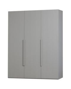 Gert - 3 drs poignée de penderie/placard longue noyer/gris cailloux [fsc]