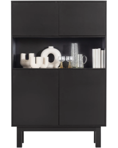 Armoire en pin, finition noire