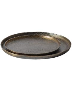 Set de 2 plateaux Lincoln - Métal Laiton antique