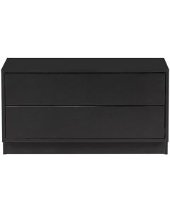Meuble TV Detroit - 75cm Pin Noir Profond