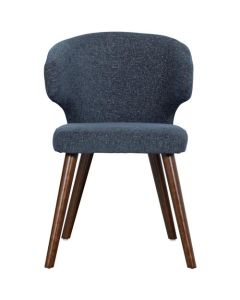 Chaise de salle à manger Tulsa - Tissu Mélange Bleu