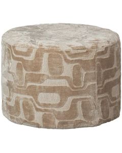 Pouf Sioux - Viscose Dessin Naturel 43xØ60cm