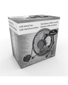 Ventilateur USB petit, 13 cm, noir