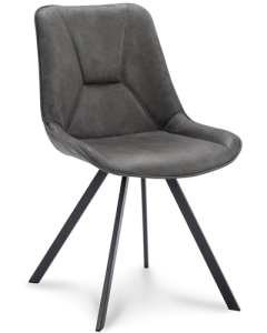 Chaise Heerenveen - micro cuir graphite