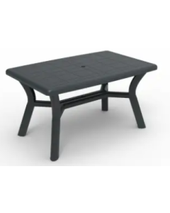 Table de jardin Tenerife 140x90cm Gris volcanique plastique