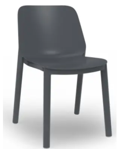 Chaise empilable Gran Canaria plastique gris foncé, 4 pièces