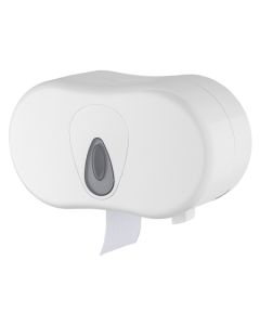 Distributeur de rouleaux de papier toilette 2 rouleaux plastique blanc