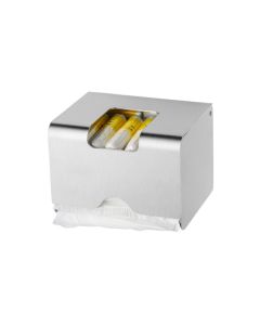 Distributeur de tampons et de serviettes hygiéniques compact en acier inoxydable