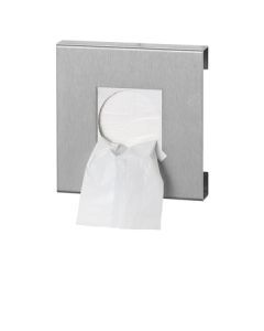 Distributeur de sachets hygiéniques (papier/plastique) acier inoxydable