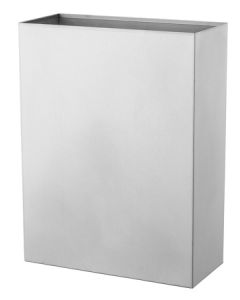 Poubelle 25 litres ouverte en acier inoxydable