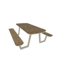 Picknick Tafel Los Angeles Aluminium Houtlook