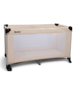 Lit pour enfants pliable avec roues et sac de rangement couleur sable