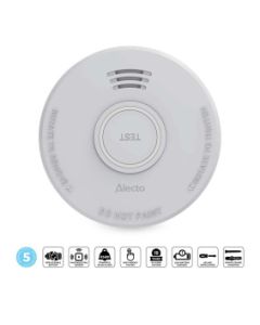 Détecteur de fumée avec pile pour 5 ans Blanc