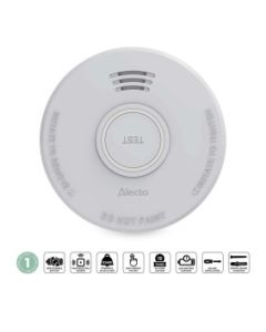 Détecteur de fumée autonome avec batterie de 1 an Blanc